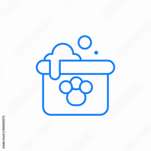 pet wash service icon sign vector