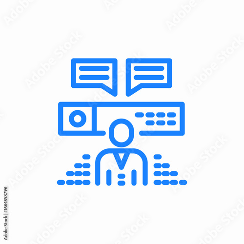 presentation pointer icon sign vector