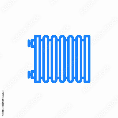 radiator heating icon icon sign vector