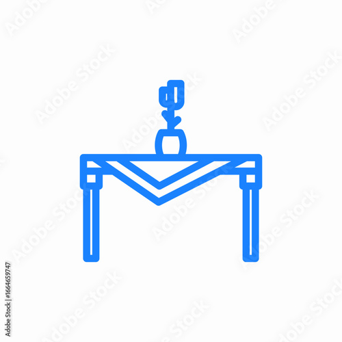 table ornament icon sign vector