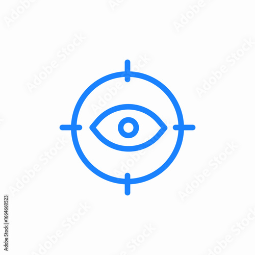 vision focus icon sign vector
