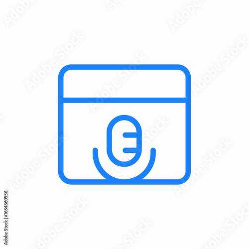 voice enabled icon sign vector