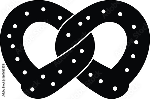pretzel vector silhouette icon food