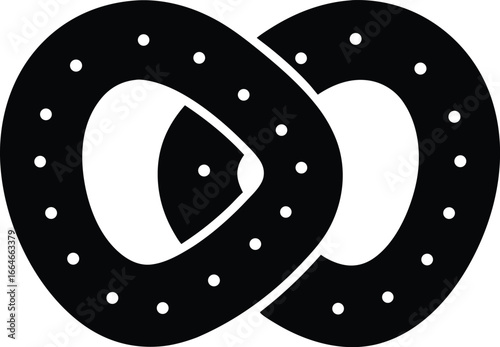 pretzel vector silhouette icon food