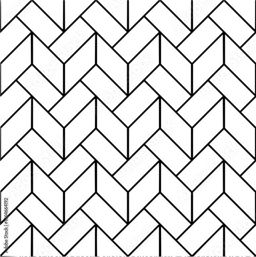 Herringbone pattern illustration featuring interlocking rectangular shapes in a repeating zig zag design