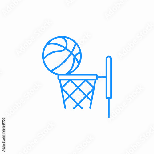 basketball shot icon sign vector