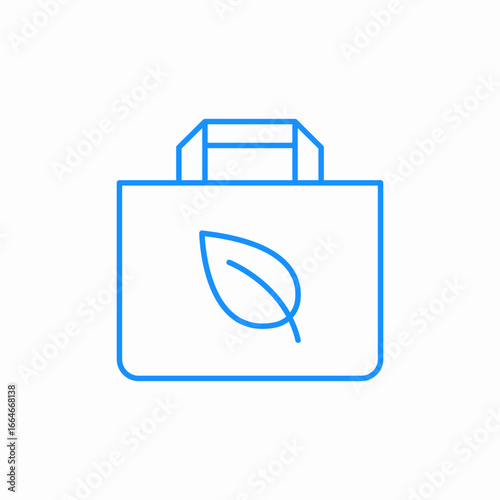 eco handbag icon sign vector