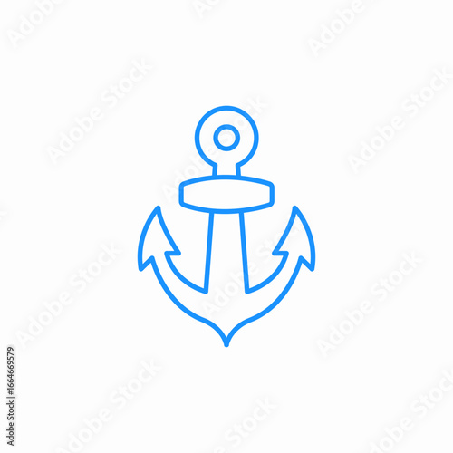 ship anchor icon sign vector