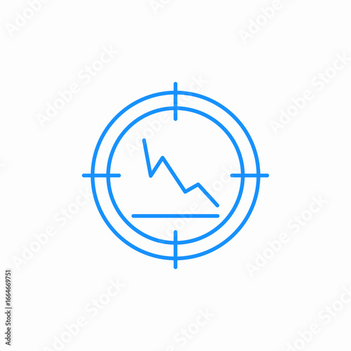 statistics target icon sign vector