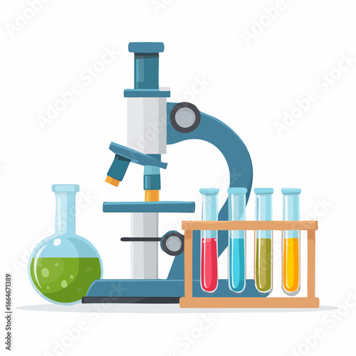 Colorful Laboratory Equipment Depicting Science and Scientific Research