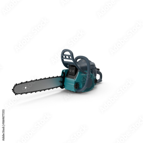 Professional chainsaw isolated on transparent background