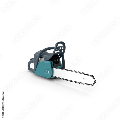 Professional chainsaw cutting wood