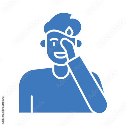 Shame emotion color flat icon for digital and print projects.