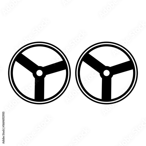 Vector Wheel Tire Icon – Car Rim Illustration