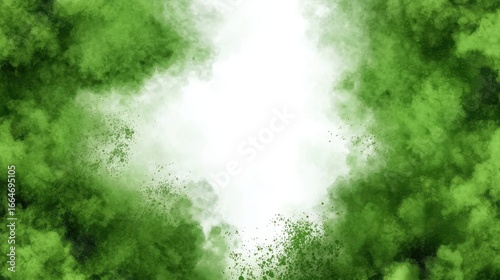 Vibrant Green Smoke Cloud Background for Dynamic and Energetic Designs in Various Creative Projects