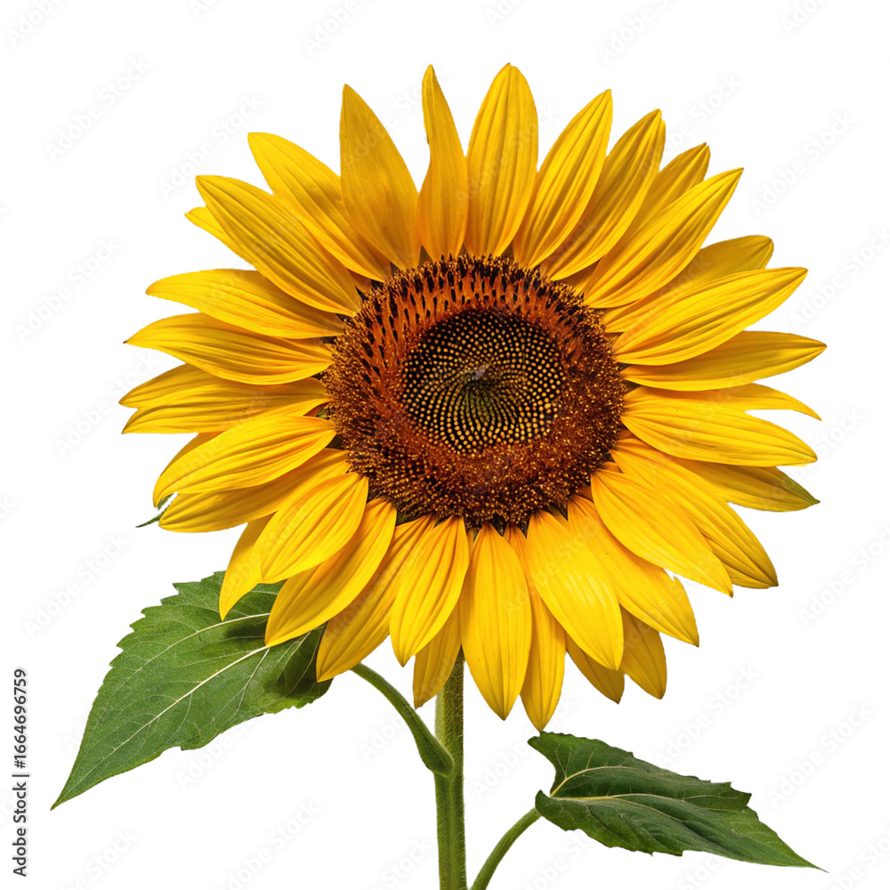 Fototapeta premium sunflower isolated on white background