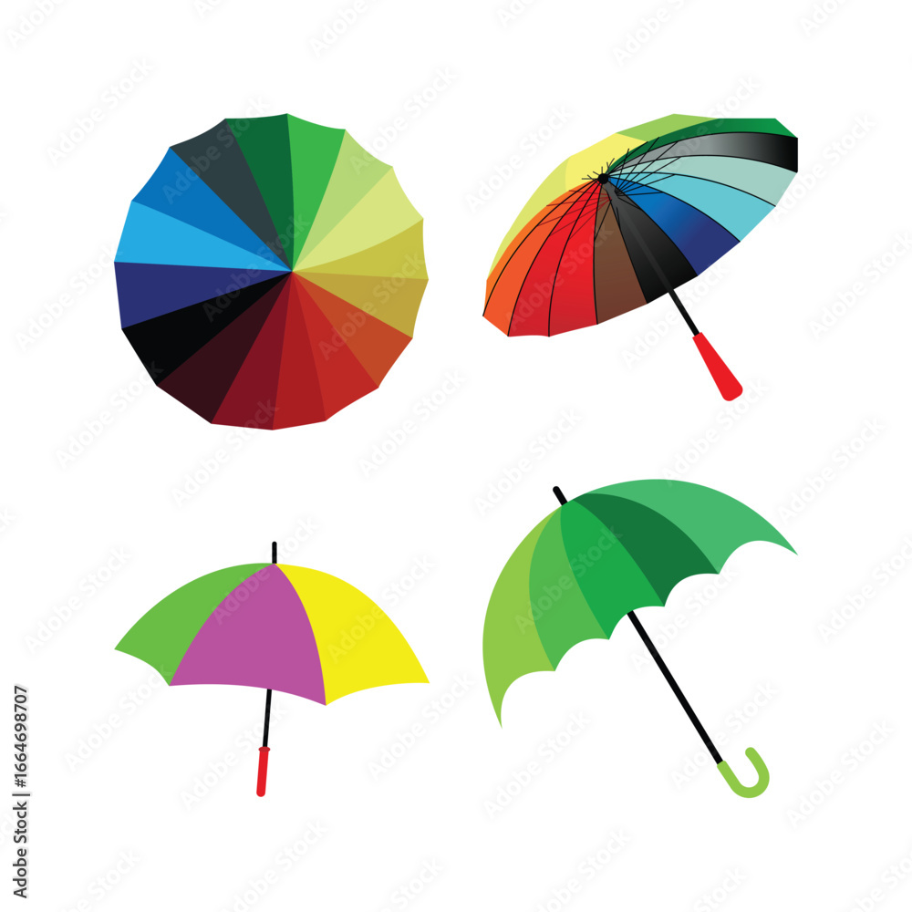 Obraz premium Umbrella rainbow illustrations designs