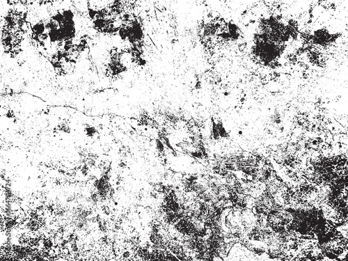 This is a black and white image of a texture. It is heavily distressed, cracked, and worn. There are areas of heavy damage contrasted against cleaner areas.  