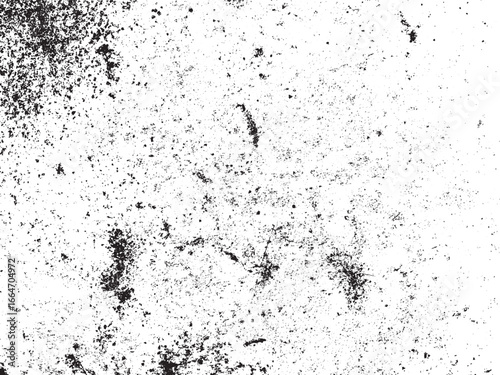 A high contrast abstract texture featuring a white background with splattered black spots and imperfections. Ideal for adding a gritty or distressed effect to designs.
