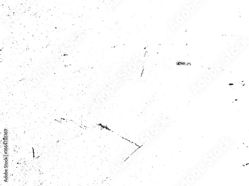 A white background features scattered dark spots and line details, creating a distressed, textured effect. The monochrome palette accentuates the contrast between light and shadow.