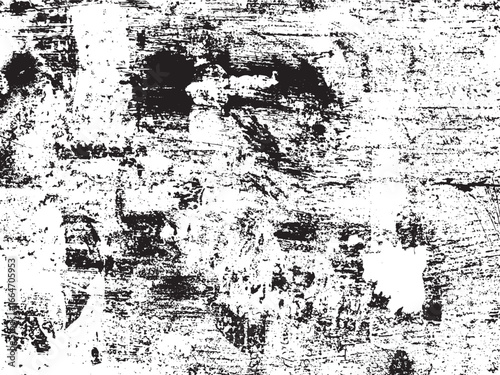 A high contrast grunge background with a white base and black splatter, drip, and scratch textures creating a distressed effect perfect for adding depth to designs.