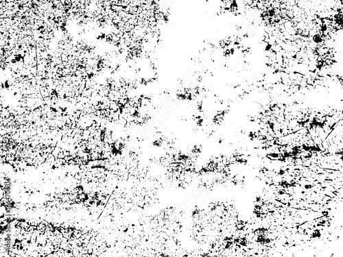 A detailed black and white grunge texture featuring a network of cracks, specks, and irregular markings, perfect for adding depth and a weathered look to designs.