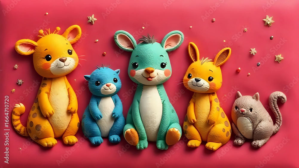 Naklejka premium Kid's room animals Wall decor 