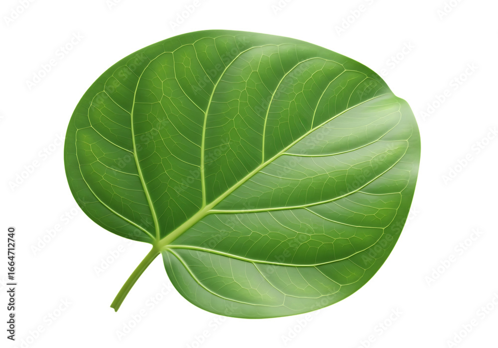 Obraz premium Detailed Green Leaf Illustration on Black Background Botanical Beauty and Nature Close Up Photography Perfect for Green Themes