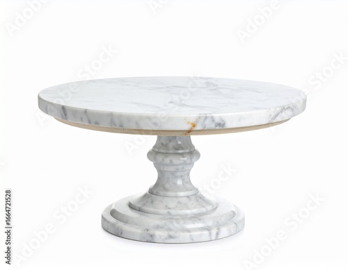 Luxury Marble Cake Plate with Classic Footed Design