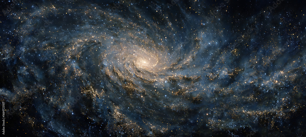 Fototapeta premium Beautiful spiral galaxy cosmic space nebula astronomy universe exploration milky way image for background use