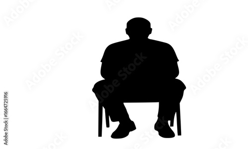 Silhouette of people sitting