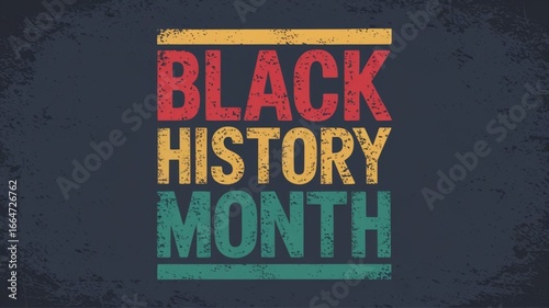 Black History Month banner illustration , celebrating the black history.