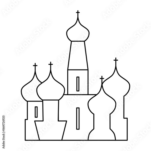 Canvas Print Moscow, London, Paris, Istanbul, New York, Singapore, Kuala Lumpur, Rome, Milan, Taipei, Shanghai, Rio, Venice, Berlin, Beijing Line Vector Icon Set