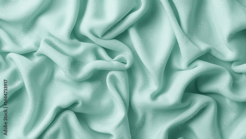 Obraz premium Minimalist Mint Green Textile Pattern