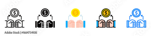 Competitiveness icon multiple style 