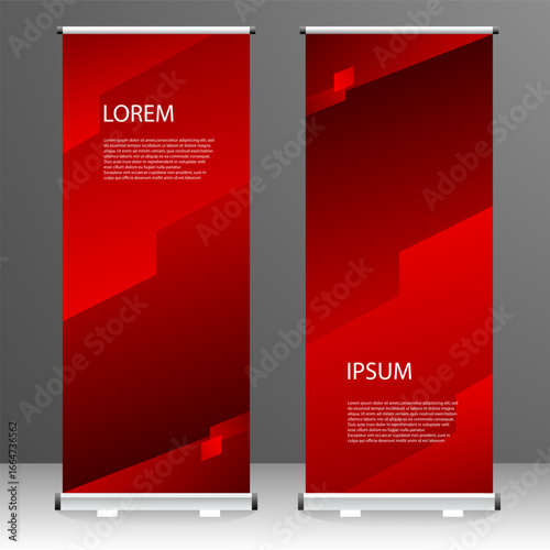 Business Roll up banner modern template design, for brochure, business, flyer, infographics. modern x-banner and flag-banner advertising. vector illustration
