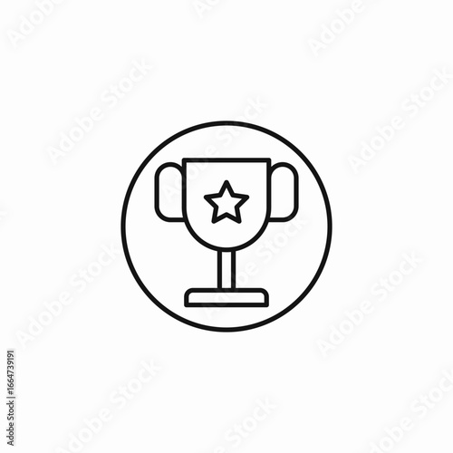achievement trophy award icon sign vector