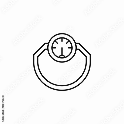 bathroom weight scale icon sign vector