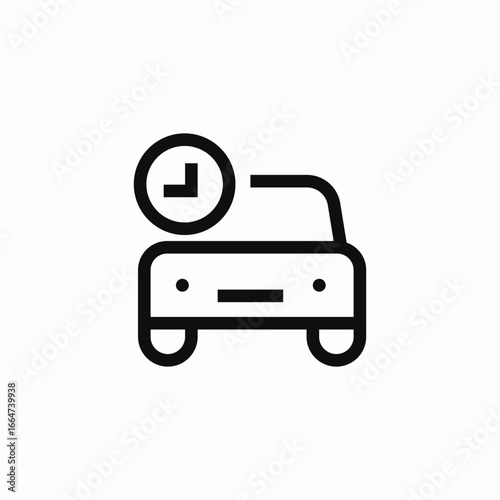 car rental time icon sign vector