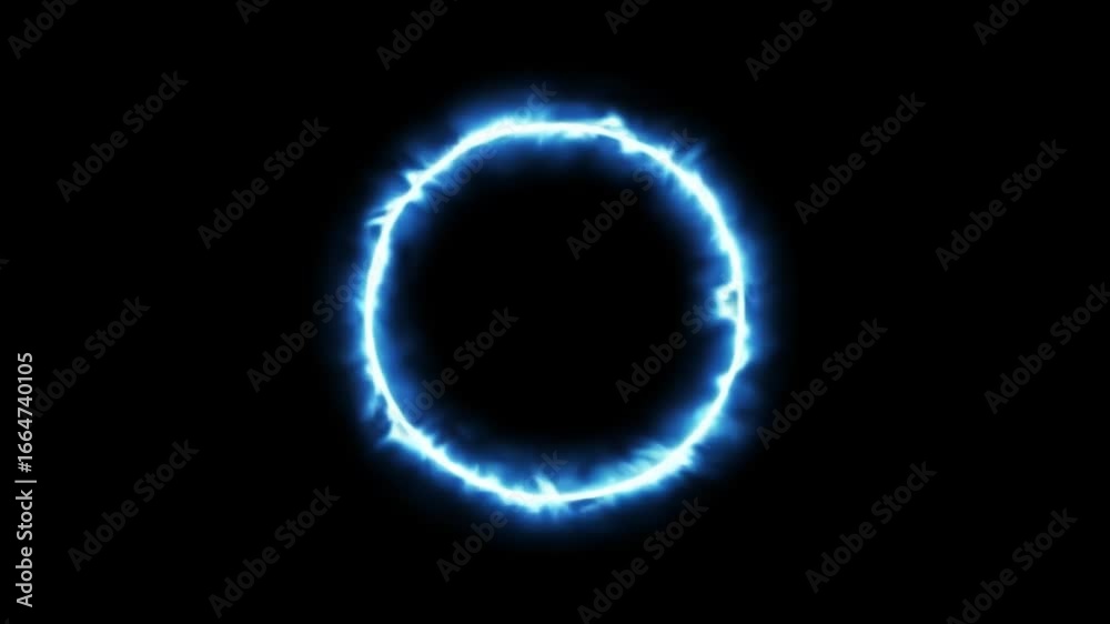 Light blue glowing circle on a black background Light blue glowing circle on a black background
