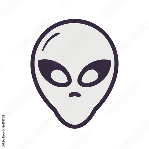 vector illustration of a mask, Alien head, alien head icon, mask on white background