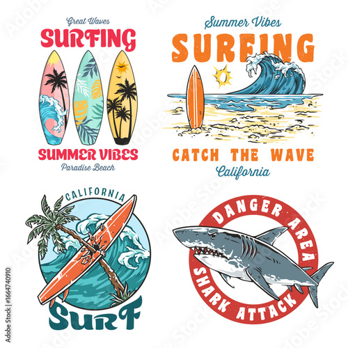 Great waves and summer vibes surf design