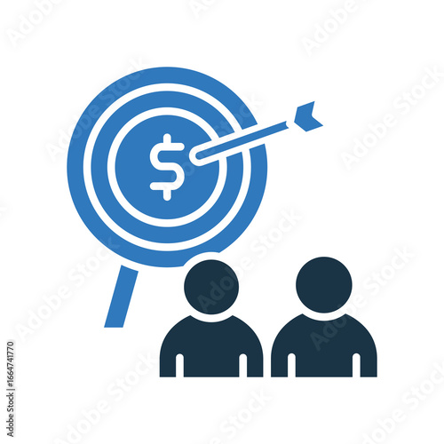 Target Market mixed color icon