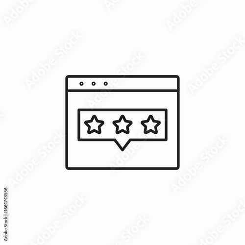 user review stars icon sign vector