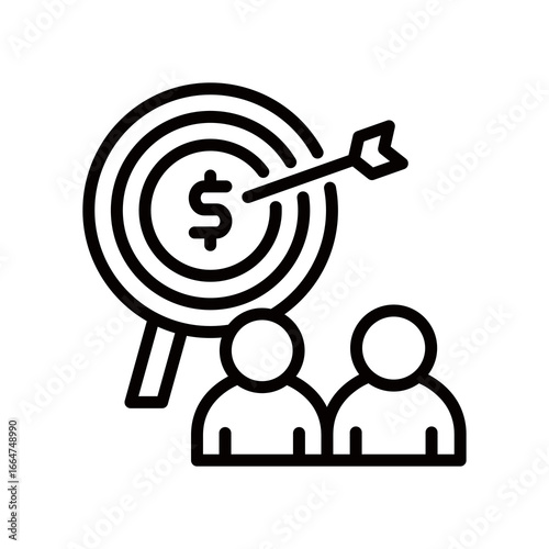 Target Market line icon