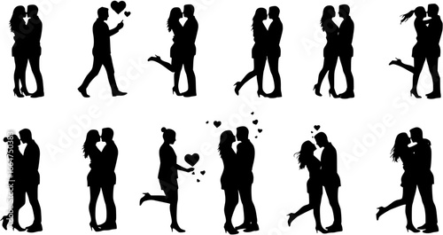 set of romantic couple 