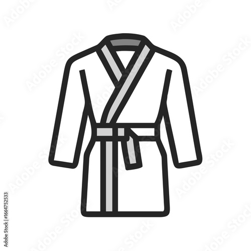   bathrobe, bathrobe icon,  vector illustration of a bathrobe, bathrobe isolated on white background, bathrobe isolated on white