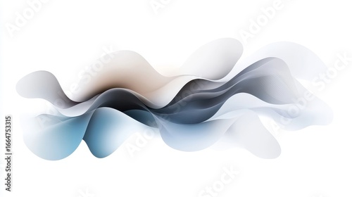 Modern Abstract Fluid Wave Design in Soft Color Tones