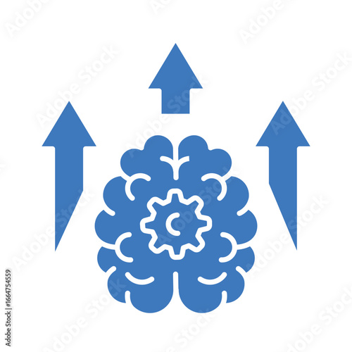 neuroplasticity color flat icon for digital and print projects.