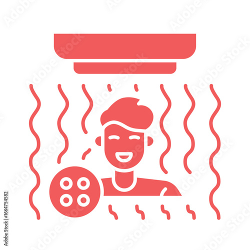red light therapy color flat icon for digital and print projects.